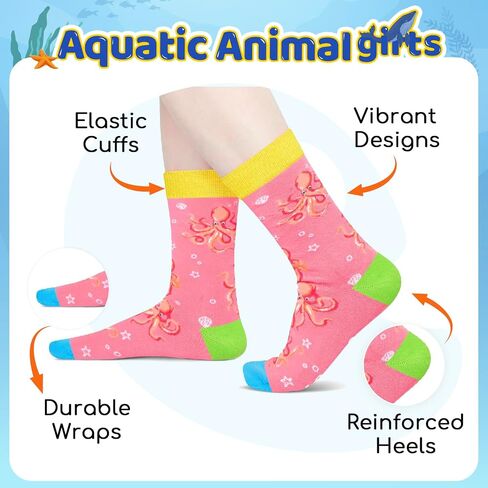 HAPPYPOP Penguin Gifts for Women - Crazy Ocean Socks for Teen Girls, Penguin Socks Animal Socks in Saudi Arabia