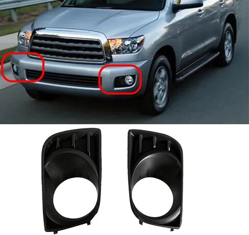 1Pair Car Front Bumper Fog Lamp Bezel Trim Cover OE: 81482-0C021 81481-0C021 for Toyota Sequoia 2008-2016 Fog Light in Saudi Arabia