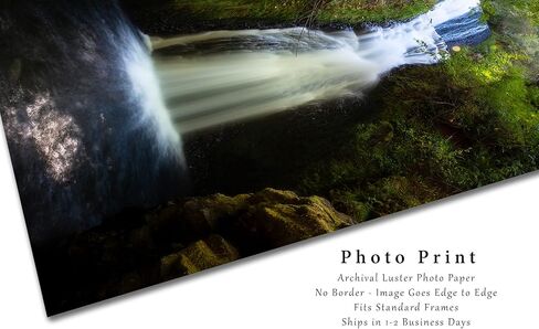 Waterfall Photography Print (Not Framed) Vertical Picture of Bridal Veil Falls near Portland Oregon Pacific Northwest Wall Art Nature Decor (12" x 18") in Saudi Arabia