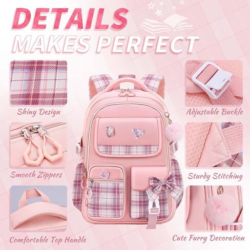 Girls Backpack, School Backpacks Rainbow Student Backpa,Kawaii Kids Backpack,Book Bag for Elementary Primary School in Saudi Arabia