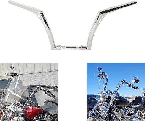 خمر مخصص 18 "Rise 1-1/4 Hangers Holdbar يناسب جميع Harley-Davidson FLST ، FXST ، Sportster XL ، بما في ذلك نماذج الخانق على أساس ، وأي مخصص ، Chrome in Kuwait