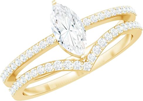 1 قيراط زركون حلقة مع فرقة محسنة ، AAAA Quality ، CZ Bridal Lainted Wedding Set 2 PCS in Saudi Arabia