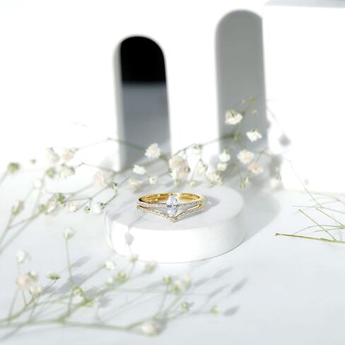 1 قيراط زركون حلقة مع فرقة محسنة ، AAAA Quality ، CZ Bridal Lainted Wedding Set 2 PCS in Saudi Arabia
