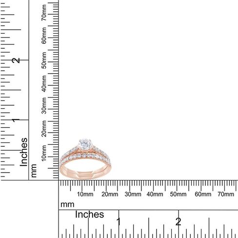 Bridal Set Rings For Women, 1.00 Carat (ctw) Lab Grown Diamond Engagement Wedding Ring For Women In 10K Solid Gold Jewelry Gifts For Her in Saudi Arabia