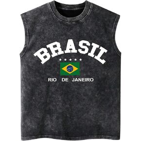 GORGLITTER Men's Sleeveless Summer Casual Tank Tops Graphic Letter Crew Neck Muscle Tees Shirts Tops in Kuwait