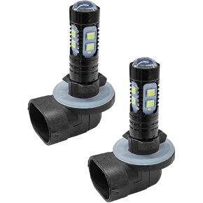 2PCS Bright 50W 881 LED Fog Light Bulbs, High-Power 6000K 881, 889, 862, 886, 894, 896, 898 LED DRL Daytime Running Lights, Xenon Cool White Headlight Bulbs Replacement for Car, Truck (White) in Kuwait