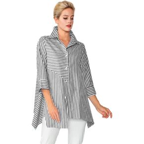 IC Collection Mixed Direction Cruisework Asymmetric Shirt - 4691B in Saudi Arabia