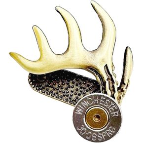 Hat Clip, Durable Cap Clip Brass Brim Clips Deer Antler Shaped Hat Clip for Hunting Enthusiasts Multi Functional Hat Accessory in Saudi Arabia