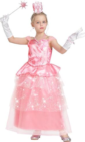 IKALI Girls Princess Dress Costume with Crown Accessories for Birthday Party Kids Halloween in Saudi Arabia