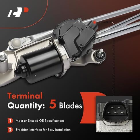 A-Premium Front Wiper Wiper Motor و Riniage Assembly متوافق مع Toyota Camry 2002 2003 2004 2005 in Kuwait