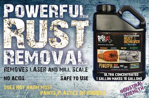 Rust911: يصنع 16 جالونًا من Rust Remover Slivolver-اقتصادي ، آمن للاستخدام ، بدون أحماض-إزالة الصدأ السريع بدون صنفرة أو مواد كيميائية قاسية-زجاجة جالون ذات تركيز فائق التركيز in Saudi Arabia