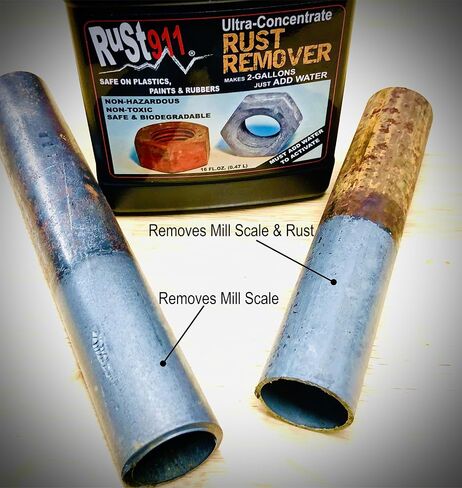 Rust911: يصنع 16 جالونًا من Rust Remover Slivolver-اقتصادي ، آمن للاستخدام ، بدون أحماض-إزالة الصدأ السريع بدون صنفرة أو مواد كيميائية قاسية-زجاجة جالون ذات تركيز فائق التركيز in Saudi Arabia