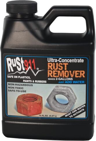 Rust911: يصنع 16 جالونًا من Rust Remover Slivolver-اقتصادي ، آمن للاستخدام ، بدون أحماض-إزالة الصدأ السريع بدون صنفرة أو مواد كيميائية قاسية-زجاجة جالون ذات تركيز فائق التركيز in Saudi Arabia