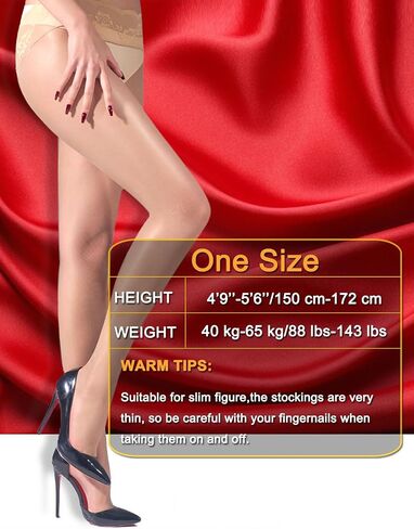 HTRUIYA Women's Seamless Pantyhose Matte Silk Lace Tights Ultra Thin Sheer High Waist Stockings in Saudi Arabia