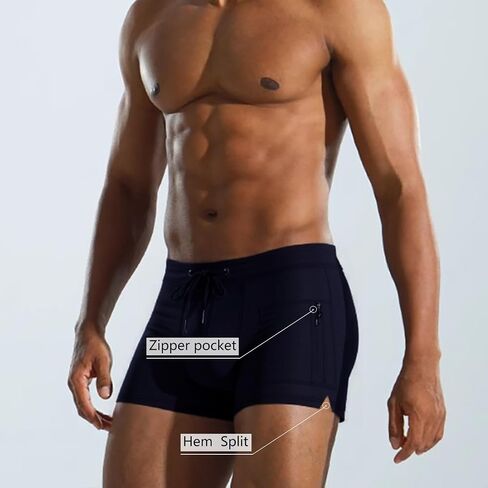 Men's Swim Shorts with Zippered Pockets,Men's Swim Trunks with high Elasticity in Saudi Arabia