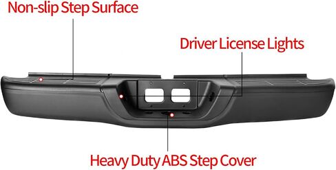 SUNHUA Rear Step Bumper Complete Assembly fit for 2000 2001 2002 2003 2004 2005 2006 Toyota Tundra, TO1103107, Steel Chrome in Saudi Arabia