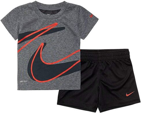 Nike Kids Boy's Dri-FIT Dropset Tee & Shorts Set (Little Kids) Obsidian 4 Little Kids in Saudi Arabia