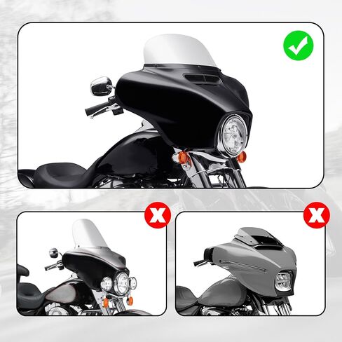 TCT-Motorparts Gloss Black Batwing Inner Fairing Fit for Harley Touring Electra Glide Street Glide 2014-2023 in Kuwait