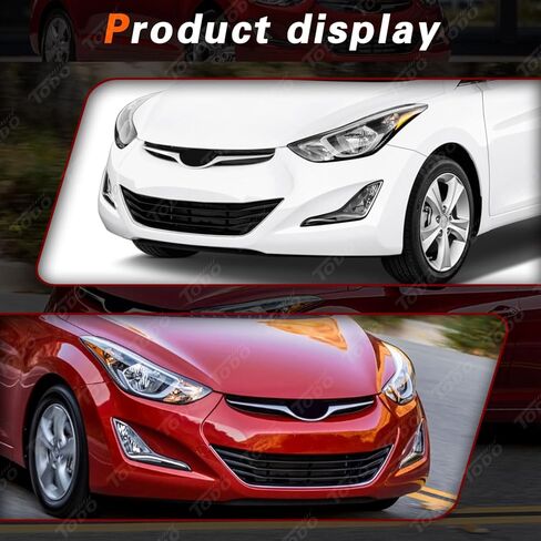 TODO 92201-3X210 مصابيح الضباب الهالوجين متوافقة مع 2014 2015 2016 Hyundai Elantra SE SPORT LIMITED LIMATION مع مصباح التشغيل خلال النهار 92202-3x210 (زوج) in Kuwait