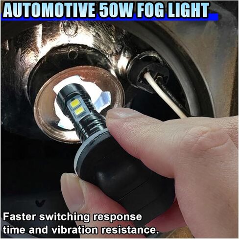 2PCS Bright 50W 881 LED Fog Light Bulbs, High-Power 6000K 881, 889, 862, 886, 894, 896, 898 LED DRL Daytime Running Lights, Xenon Cool White Headlight Bulbs Replacement for Car, Truck (White) in Saudi Arabia