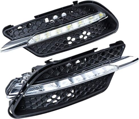 Left + Right LED DRL Daytime Running Light Fog Lamp 6000K Xenon White Compatible with 2008-2011 Mercedes Benz W204 AMG Sport in Saudi Arabia