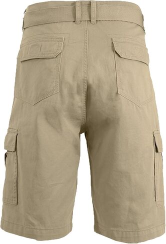 Men's 13" Inseam Twill Belted Cargo Shorts in Saudi Arabia