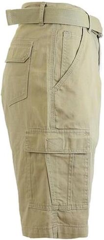 Men's 13" Inseam Twill Belted Cargo Shorts in Saudi Arabia