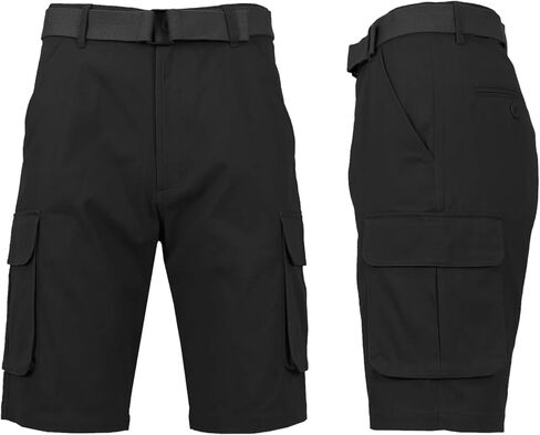 Men's 13" Inseam Twill Belted Cargo Shorts in Saudi Arabia