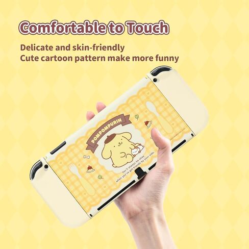 Protective Shell for Switch OLED,Slim Cover Case Compatible with Nintendo Switch OLED,Anti-Scratch and Shock-Absorption Design Joy Con Cover Skins - Pudding Dog in Kuwait