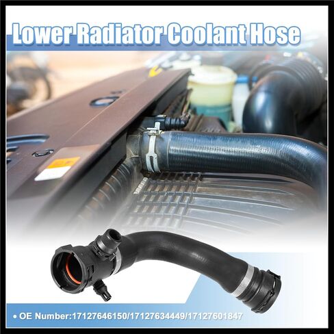 Radiator Coolant Hose No.17127646150/17127634449 for BMW X4 M40i 3.0L L6 - Gas 2018 Rubber Black Durable Material in Saudi Arabia