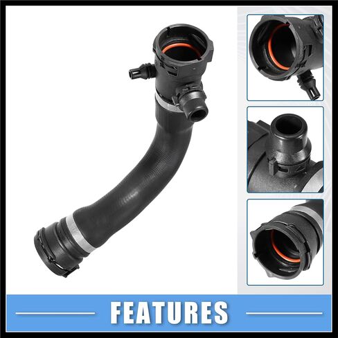 Radiator Coolant Hose No.17127646150/17127634449 for BMW X4 M40i 3.0L L6 - Gas 2018 Rubber Black Durable Material in Saudi Arabia