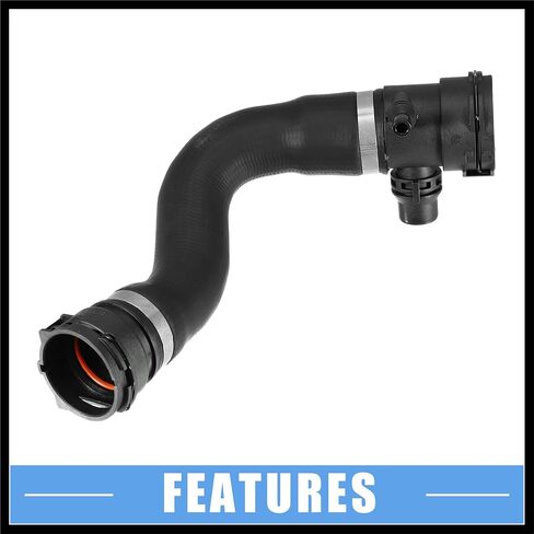 Radiator Coolant Hose No.17127646150/17127634449 for BMW X4 M40i 3.0L L6 - Gas 2018 Rubber Black Durable Material in Saudi Arabia