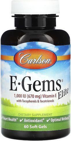 Carlson Labs E-Gems Natural Vitamin E Elite ، 1000 IU ، 60 Softgels in Saudi Arabia