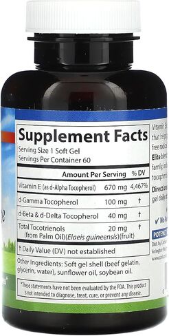 Carlson Labs E-Gems Natural Vitamin E Elite ، 1000 IU ، 60 Softgels in Saudi Arabia