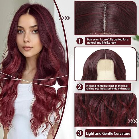 Cosplay Long Ombre Teal Wig 26 Inch Middle Part Synthetic Wig Realistic Gifts Party Wigs for Women Daily Use Colorful Wigs (Ombre Teal) in Saudi Arabia