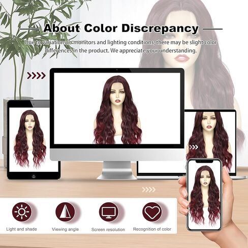 Cosplay Long Ombre Teal Wig 26 Inch Middle Part Synthetic Wig Realistic Gifts Party Wigs for Women Daily Use Colorful Wigs (Ombre Teal) in Saudi Arabia