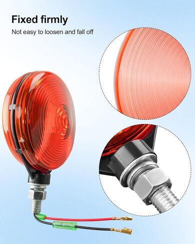 Amber Hazard Light متوافق مع جرارات سلسلة Kubota B L M تحل محل 3C081-75870 3C08175870 W9501-66001 in Saudi Arabia