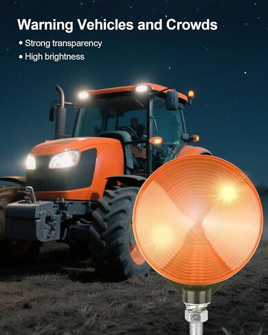 Amber Hazard Light متوافق مع جرارات سلسلة Kubota B L M تحل محل 3C081-75870 3C08175870 W9501-66001 in Saudi Arabia
