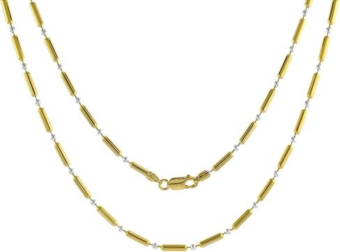 Sterling Silver Pallini Bead Dot Dash Ball Chain Necklaces & Bracelets 2.6mm Two tone Gold Plated Italy sizes 7-36 inch in Saudi Arabia