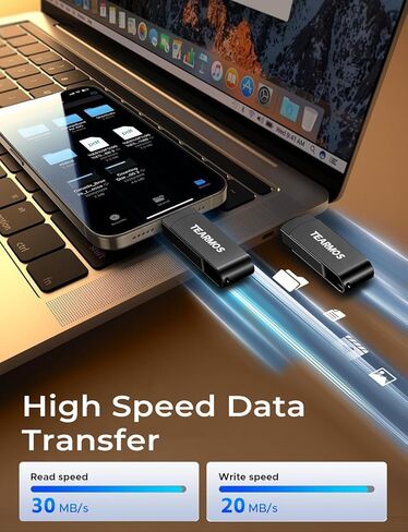 محركات أقراص فلاش سعة 128 جيجابايت مخصصة لهاتف iPhone، وحدة تخزين ذاكرة الصور ومقاطع الفيديو، محرك أقراص فلاش تخزين ذاكرة خارجية iOS متوافق مع iPhone iPad Android وأجهزة الكمبيوتر (فضي) in Kuwait