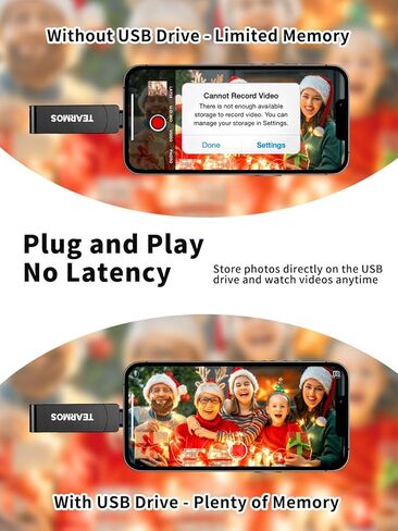 محركات أقراص فلاش سعة 128 جيجابايت مخصصة لهاتف iPhone، وحدة تخزين ذاكرة الصور ومقاطع الفيديو، محرك أقراص فلاش تخزين ذاكرة خارجية iOS متوافق مع iPhone iPad Android وأجهزة الكمبيوتر (فضي) in Kuwait