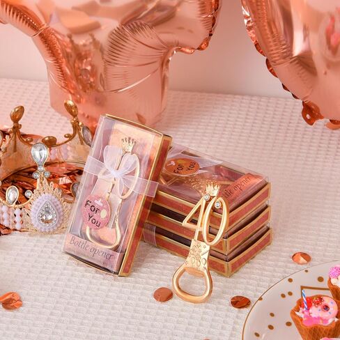 24 boxes of rose gold themed 35th birthday bottle openers, suitable for 35th anniversary wedding party gifts, 35th birthday party souvenirs or party decorations (35th year old) in Kuwait