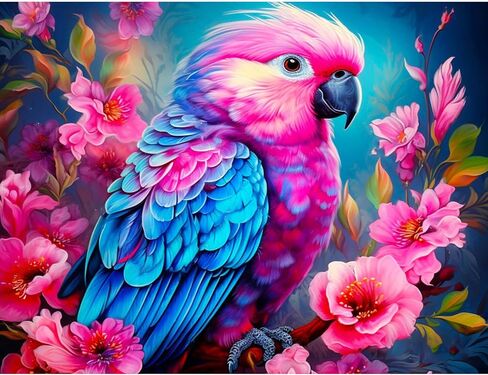 NAIMOER Birds Diamond Art Kits for Adults, Flowers Diamond Art Kits Round Full Drill Diamond Art Bird Diamond Art Kits Flowers Picture Arts Craft for Home Wall Art Decor 11.8x15.8 inch in Saudi Arabia