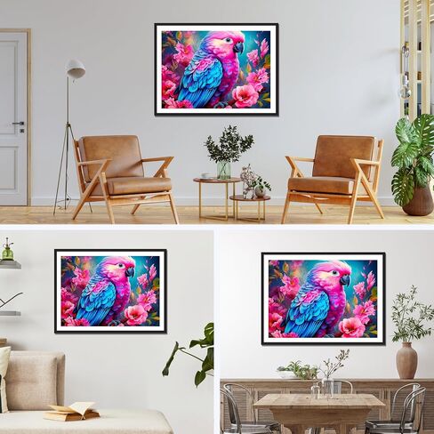 NAIMOER Birds Diamond Art Kits for Adults, Flowers Diamond Art Kits Round Full Drill Diamond Art Bird Diamond Art Kits Flowers Picture Arts Craft for Home Wall Art Decor 11.8x15.8 inch in Saudi Arabia