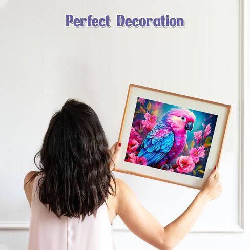 NAIMOER Birds Diamond Art Kits for Adults, Flowers Diamond Art Kits Round Full Drill Diamond Art Bird Diamond Art Kits Flowers Picture Arts Craft for Home Wall Art Decor 11.8x15.8 inch in Saudi Arabia