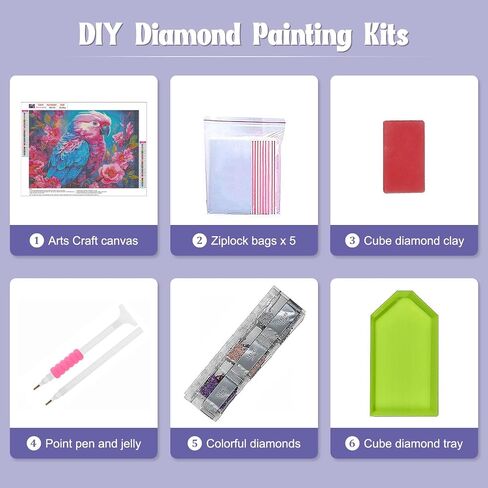 NAIMOER Birds Diamond Art Kits for Adults, Flowers Diamond Art Kits Round Full Drill Diamond Art Bird Diamond Art Kits Flowers Picture Arts Craft for Home Wall Art Decor 11.8x15.8 inch in Saudi Arabia