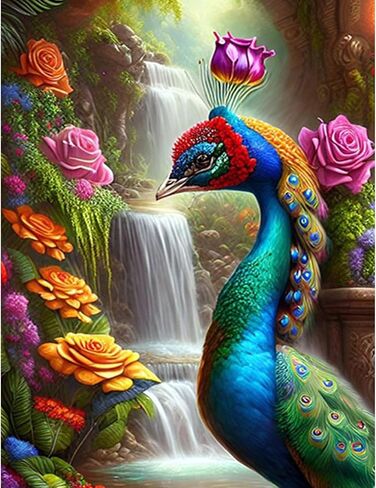 NAIMOER Birds Diamond Art Kits for Adults, Flowers Diamond Art Kits Round Full Drill Diamond Art Bird Diamond Art Kits Flowers Picture Arts Craft for Home Wall Art Decor 11.8x15.8 inch in Saudi Arabia
