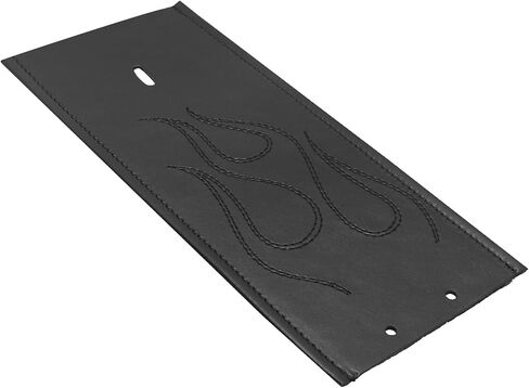 PU Leather Gas Tank Panel Bib for Harley Dyna FXDWG 1993-2003 Softail FLSTF 2000-2017 (Black Flame Style) in Saudi Arabia
