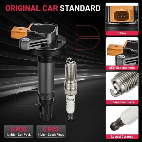 BDFHYK Ignition Coil Packs Compatible with Figo Fiesta l3 l4 1.6L 1.5L 2011 2012 2013 2014 2015 2016 2017 2018 2019 2020 Coil for UF740 E1240 5C1888 178-8079 C2037 CM5G12029FC Set of 1 in Saudi Arabia