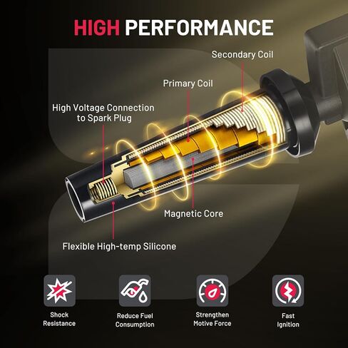 حزم ملف الإشعال BDFHYK متوافقة مع Figo Fiesta l3 l4 1.6L 1.5L 2011 2012 2013 2014 2015 2016 2017 2018 2019 2020 لفائف لـ UF740 E1240 5C1888 178-8079 C2037 CM5G12029FC مجموعة من 1 in Kuwait